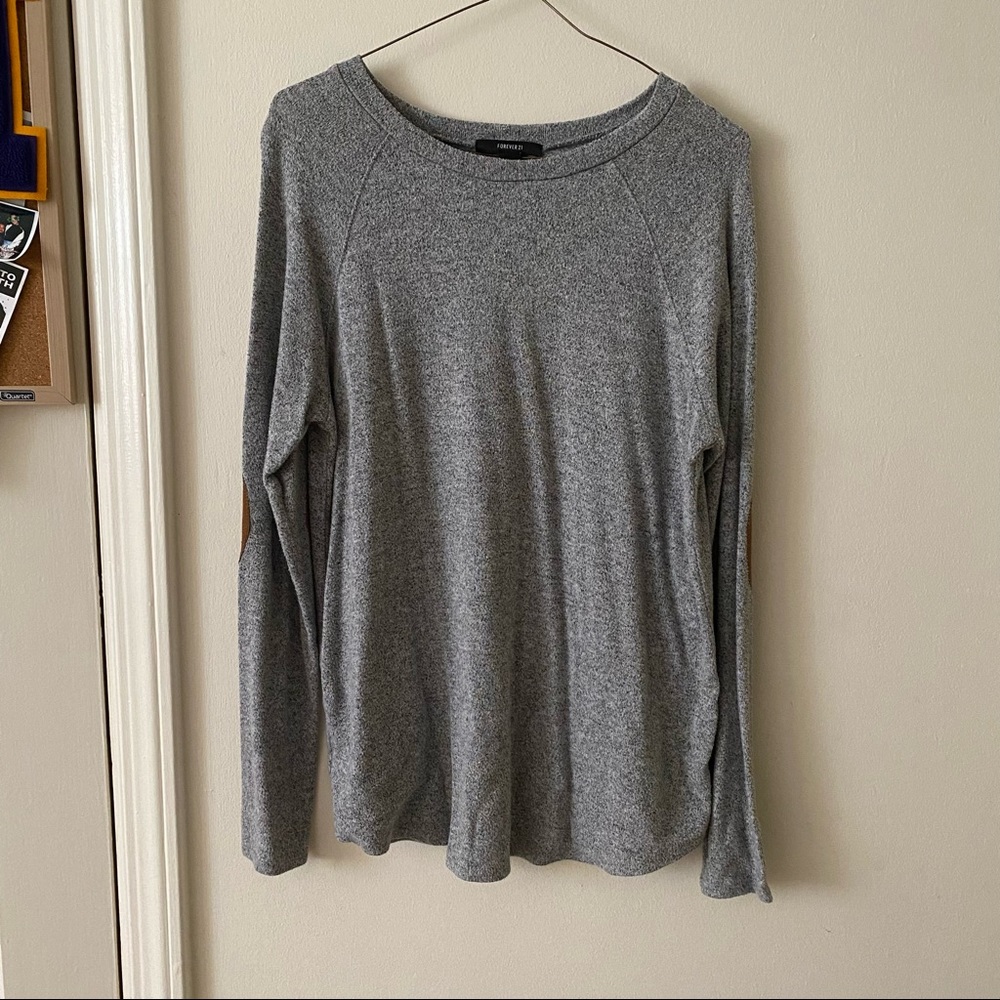 F21 elbow patch sweater